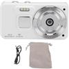 PUNELE Fotocamera digitale compatta 4K, 64 MP con zoom 18x, messa a fuoco automatica, anti-shake (bianco)
