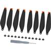 Tsophreniq 1 8PCS 6030F Eliche in fibra di carbonio per 3/4 Modelli, a basso rumore e bilanciato colorato due eliche di ricambio laterali