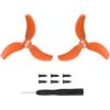 Generico Colore Eliche di ricambio Prop pale con viti per DJI Avata 2, si adatta per DJI Avata 2 Accessori (arancione 1#)