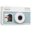 Sxhlseller Camera Digitale 4K 64MP con Autofocus Zoom 18x - Schermo retrò da 2,8 Pollici, Luce di Riempimento a LED e Filtri Multipli per Vlogging, Viaggio e Fotografia (Verde chiaro e