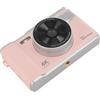 Yunseity Fotocamera per Vlogging, Supporto per Fotocamera Digitale 4K Ricaricabile Zoom Digitale OTG Anti-vibrazione 16X con Flash per Adolescenti Principianti Adulti (Roseo)