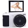 Topiky Fotocamera Digitale 4K per Fotografia, Videocamera per Vlogging da 64 MP per YouTube con Schermo Orientabile a 180° da 2,8 Pollici, Zoom Digitale 16X, Autofocus, Fotocamera (WHITE)