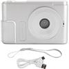 NutriEss Camera digitale 4K 4K Portable Compact 48MP HD 16X Digital Zoom da 2,4 pollici Screen Vlog per bambini Studenti Vlegate Festa (Argento)