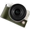 Plyisty Case della metà della Fotocamera per Accessori R50 V R50V, Custodia per Fotocamera in Pelle PU con Spallatta Rimovibile, Borsa a Camma Integrata in Foro Filettatura da 1/4 (GREEN)
