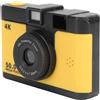 Naroote Piccola Fotocamera Compatta, Fotocamera Digitale con Zoom Digitale 1080P 50MP HD 16X per Viaggi (YELLOW)