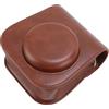 Plyisty Borsa Protettiva per Fotocamera Mini 12 Mini 11 in Pelle PU, con Tracolla, Design Ad Alto carico. (BROWN)