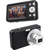 Sxhlseller Camera Digitale 4K 64 MP con Zoom Ottico 10x, Schermo da 3 Pollici, Trasferimento WiFi, Autofocus, Zoom Digitale 2x, Flash, Fotocamera Compatta per Fotografia e Vlogging (BLACK)