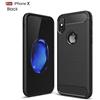 TTNAO Custodia for iphone X Cover Lanpangzi TPU Flessibile Lusso Case Fibra di Carbonio Design Anti Graffio Protettivo Bumper Custodia - Nero