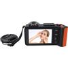 Lazmin112 Fotocamera Digitale 4K, 70MP F1.8 Focus Automatico 50x Zoom Spict Point Shoot Vlogging Camera con Flash a Doppio Schermo, Batteria Integrata, per Adolescenti Adulti Principianti