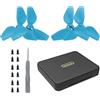 MotuTech Eliche per DJI Neo 2016S Elica Extra Propellers con viti utensili (blu-2 paia + custodia)