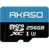 AKASO 256GB Scheda di Memoria MicroSDXC, U3, Compatibile con AKASO Action Cam per Brave 4 pro/Brave 7/EK7000/EK7000 Pro/Brave 8/V50X/V50 Elite/Brave 4