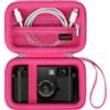 Canboc Custodia Canboc per fotocamera compatta FUJIFILM X Half Premium, borsa per fotocamera digitale FUJIFILM X-HF1, tasca in rete per cavo USB, colore rosso (solo custodia)