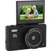 PUSOKEI Fotocamera Digitale 5k per Fotografia, Zoom Digitale HD 18x da 75 MP, Autofocus, Schermo a Fogli Mobili da 3 a 180 °, Stabilizzazione Multi -assi, Fotocamera con Mirrorless