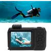 Plyisty Fotocamera Subacquea 4K 65MP, Zoom Ottico 10x con Messa a Fuoco Automatica, Doppio Schermo, Batteria da 2500 MAh Fotocamera Impermeabile per Snorkeling, Immersioni, attività in