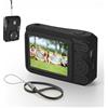 IJYHZKE Custodia in silicone per fotocamera, compatibile con fotocamera digitale Kodak PIXPRO FZ45, antiurto, antiscivolo, con cinturino da polso, ritagli precisi, antipolvere e antigraffio (nero)