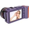 Lazmin112 Fotocamera Digitale 4K, 70MP F1.8 Focus Automatico 50x Zoom Spict Point Shoot Vlogging Camera con Flash a Doppio Schermo, Batteria Integrata, per Adolescenti Adulti Principianti
