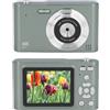 Jectse Fotocamera Digitale 4K, Fotocamera per Vlogging da 48MP con Zoom Digitale 16X, Piccola Fotocamera Compatta Anti-Vibrazione con Schermo da 2,4, Luce di Riempimento, Videocamera