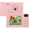 Jiawu Fotocamera Digitale, Autofocus 48MP 1080P, Fotocamera Compatta Portatile con Doppio Obiettivo e Schermo TFT da 2,36 pollici, Zoom 8X per Fotografia e Video per Adolescenti (Roseo)