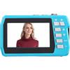 Annadue Fotocamera Subacquea, Fotocamera Digitale Multifunzione 4K 56MP HD, Zoom 16X, 2 Schermi, Luce di Riempimento, Impermeabile Fino a 10 Piedi, Archiviazione Video da 128 GB, per