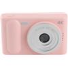 Yunseity Fotocamera digitale 4K da 48 MP, fotocamera HD per vlogging con zoom digitale 16x, messa a fuoco automatica, fotocamera da viaggio con schermo TFT da 2,4 pollici, fotocamera micro reflex con