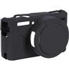 Generico Cover gabbia fotocamera in silicone, compatibile con Canon, G7X II | G7X Mark II, custodia morbida nera in silicone, ca. 11 x 6 x 4,5 cm