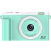 Sxhlseller Camera Digitale 1080p con Lenti Doppie da 48 MP, Zoom Ottico 15x, Flash LED, Trasferimento WiFi, Videocamera HD Compatta per Viaggi e Fotografia Quotidiana (GREEN)