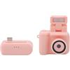 Yunseity Fotocamera Digitale HD 1080P, Fotocamera Compatta Immagini Nitide per la Universitaria in Viaggio (Roseo)