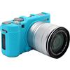Market&YCY Custodia protettiva in silicone per fotocamera protettiva della fotocamera professionale, Per Fujifilm X-A10 X-A3 X-A5 - Blu