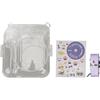 Ailgely Kit Custodia per Fotocamera Istantanea Custodia Protettiva per PC Trasparente con Tracolla per Mini 12 (Viola)