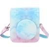 Elprico Mini Borsa Protettiva per Fotocamera Istantanea, Custodia per Fotocamera in PU con Tracolla Regolabile, Applicabile per Fotocamera Fuji Mini 12 (Colore blu rosa)