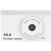 Jectse Fotocamera Digitale da 50MP 1080P, Fotocamere per Vlogging HD con Zoom Digitale 8X, Doppia Fotocamera Frontale Posteriore Portatile con Messa a Fuoco Automatica con Filtri (WHITE)