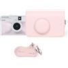 TYUANDOUER Custodia per fotocamera KODAK H35, custodia protettiva in pelle PU retrò per KODAK EKTAR H35/Ultra F9/F501 Half Frame Film Camera con tracolla - Rosa