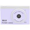 Jectse Fotocamera Digitale da 50MP 1080P, Fotocamere per Vlogging HD con Zoom Digitale 8X, Doppia Fotocamera Frontale Posteriore Portatile con Messa a Fuoco Automatica con Filtri (PURPLE)