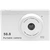Jectse Fotocamera Digitale da 50MP 1080P, Fotocamere per Vlogging HD con Zoom Digitale 8X, Doppia Fotocamera Frontale Posteriore Portatile con Messa a Fuoco Automatica con Filtri (SILVER)