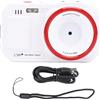 LICAEVEY Fotocamera Digitale HD da 48 MP, Doppio Schermo da 2,8 Pollici, Fotocamere Portatili con Zoom 16X, Autofocus, Anti-vibrazione, per Studenti, Bambini, Adolescenti, Ragazze e (WHITE)