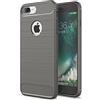 TTNAO Custodia for iphone 8 plus Cover Lanpangzi TPU Flessibile Lusso Case Fibra di Carbonio Design Anti Graffio Protettivo Bumper Custodia - Nero