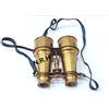 Nautical Replica Hub Binocolo nautico in ottone con cinturino in pelle nera da collezione