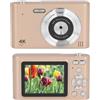Jectse Fotocamera Digitale 4K, Fotocamera per Vlogging da 48MP con Zoom Digitale 16X, Piccola Fotocamera Compatta Anti-Vibrazione con Schermo da 2,4, Luce di Riempimento, Videocamera
