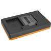 mtb more energy Caricabatteria doppio (USB) per Li-50b / Olympus SH-..SP-..SZ-..TG-..VG-..VR-..XZ-..mju-..µ-.. / Pentax/Ricoh WG-... - v. lista! - Cavo USB micro incluso (2 batterie simultaneamente caricabili)