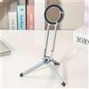 Generic Supporto magnetico portatile per telefono con portachiavi, treppiede pieghevole compatibile con iPhone e custodie, per casa, fotografia all'aperto (argento)