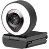Beavorty Web Camera Autofocus, 5 Megapixel, USB 2.0, Nero | Luce Integrata e Correzione Automatica, per Video Live Broadcast e Casa, Plastico, 30 Fps