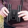 Generic Binocolo compatto 10x25 HD per adulti, telescopio pieghevole portatile per escursionismo, caccia e viaggi, per adulti, nero