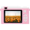 Jiawu Fotocamera Digitale, Fotocamera HD 1080P da 48 MP con Zoom 15X, Autofocus, Flash LED, Trasferimento WiFi, Piccola Fotocamera Compatta Portatile per Viaggi, per Ragazzi, Ragazze (WHITE) (Rosa)