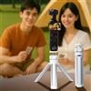Generic Mini treppiede estensibile per fotocamera, portatile, per selfie e webcam desktop, con supporto per fotocamera DSLR, webcam, telefono, bastone per selfie, Vlog, colore: bianco