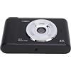 Sxhlseller Fotocamera Digitale, Filtri Versatili Fotocamera Compatta Portatile da 50 MP con Anti-Shake, Auto-Regolazione per Vlogging (BLACK)