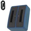 mtb more energy Caricabatteria doppio (senza cavo/adattatori) CT-3650 per Contour+2, HD 1080P... / Toshiba Camileo P100... / Aiptek - v. lista