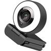 Didiseaon Webcam ad Alta Definizione USB 2.0, 5 Milioni, Plastica, Nero | Messa a Fuoco Automatica, Regolazione Nitida, senza Driver, per Casa e Videochiamate, Cavo 150cm