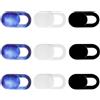 GENERIC Copertura scorrevole per webcam (9 pezzi), ultra sottile, copertura per fotocamera, per laptop, telefono cellulare, iPad, PC, tablet, ideale per proteggere la tua privacy e sicurezza (3 bianchi, 3