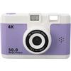 Generic Fotocamera Digitale 1080P, Videocamera Digitale Portatile ABS Zoom Digitale Multifunzionale 8X Schermo da 2,4 Pollici per la Fotografia (PURPLE)