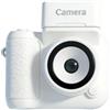 MuchLuckystar Mini fotocamera HD 1080P, portachiavi compatto con registratore DV portatile retrò flash e registrazione video per la vita quotidiana (bianco)